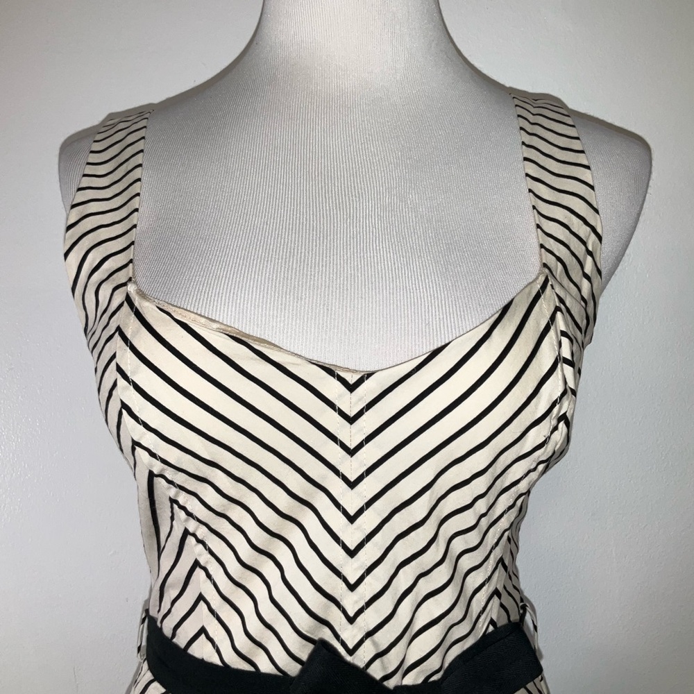 Corey Lynn Carter by Anthropologie Black and White Fit and Flare Midi Dress - Picture 5 of 13